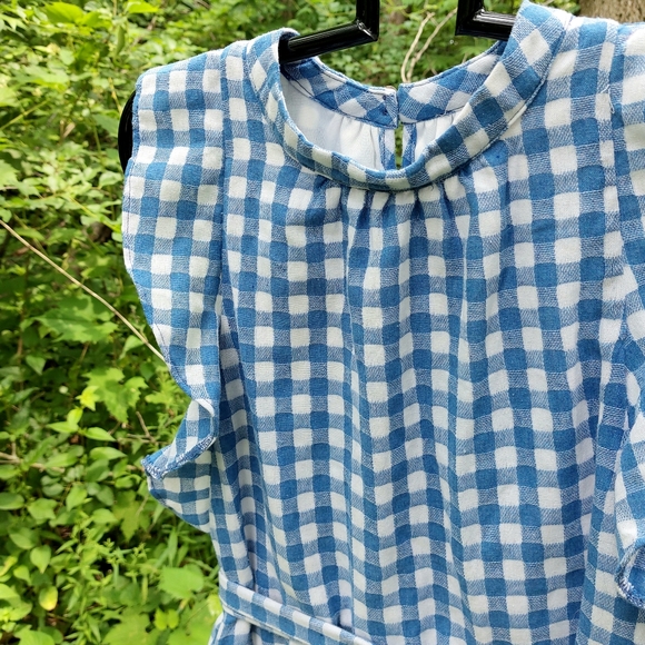 Blue Gingham Dress by Entro - Picture 3 of 7